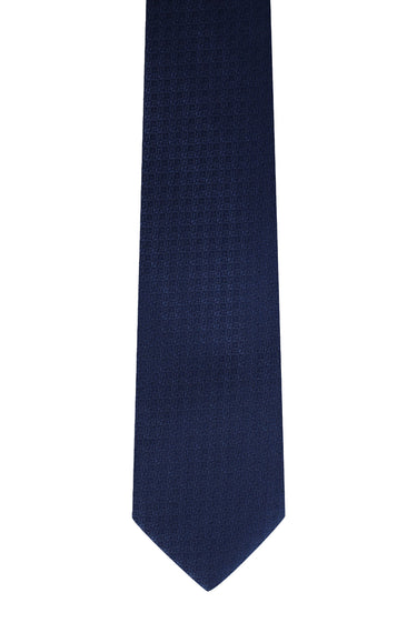  Koyu Lacivert Desenli Kravat