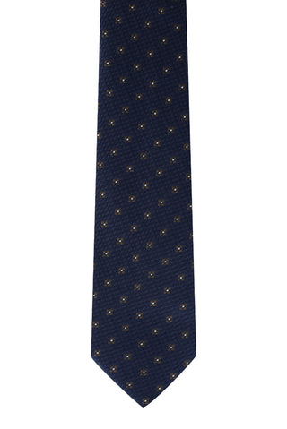  Koyu Lacivert Desenli Kravat