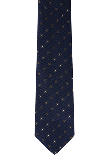  Koyu Lacivert Desenli Kravat