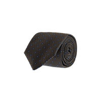 Koyu Kahve Desenli Kravat