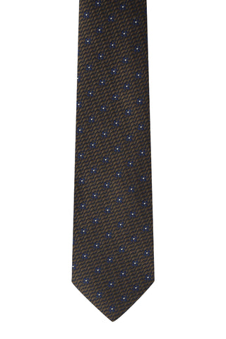  Koyu Kahve Desenli Kravat