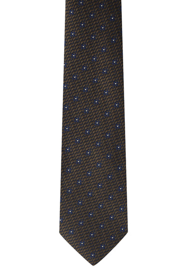  Koyu Kahve Desenli Kravat