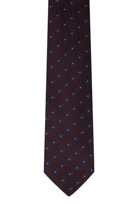 Mürdüm Desenli Kravat