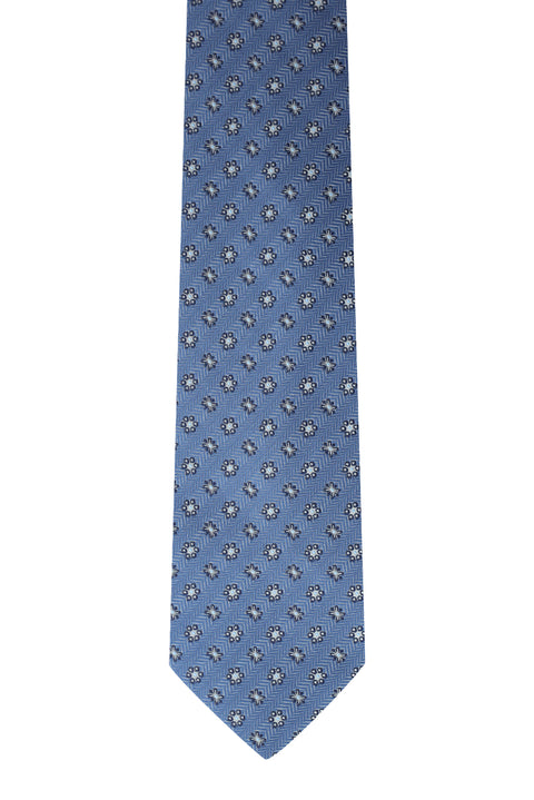 Mavi Desenli Kravat