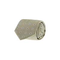 Orta Bej Desenli Kravat