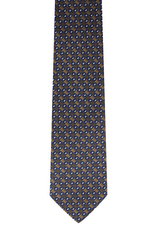  Koyu Kahve Desenli Kravat