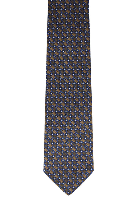 Koyu Kahve Desenli Kravat