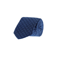Koyu Lacivert Desenli Kravat
