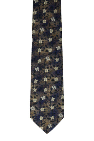  Koyu Kahve Desenli Kravat