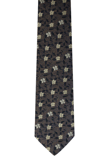  Koyu Kahve Desenli Kravat