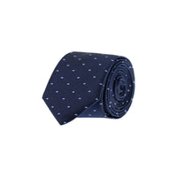 Koyu Lacivert Desenli Kravat