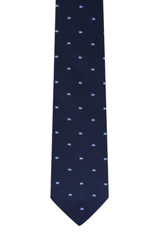  Koyu Lacivert Desenli Kravat