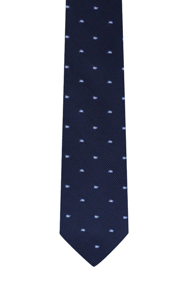  Koyu Lacivert Desenli Kravat