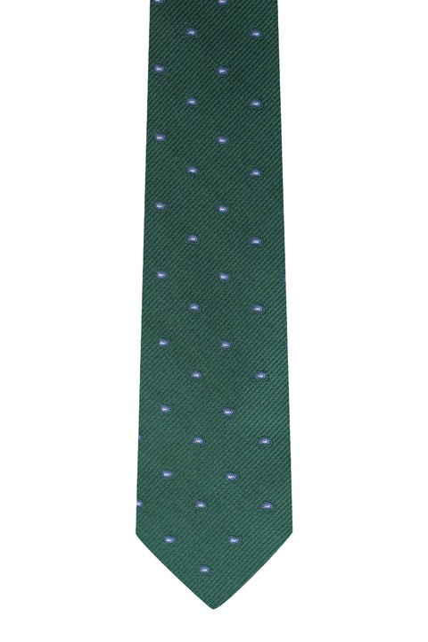 Koyu Yeşil Desenli Kravat