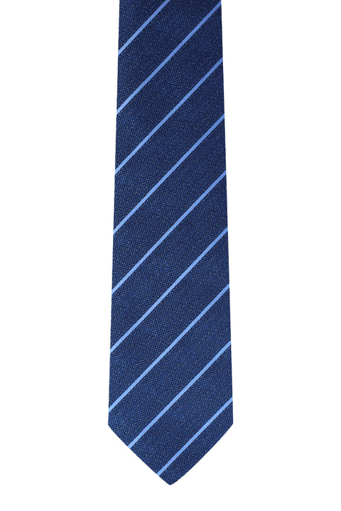 Koyu Lacivert Desenli Kravat