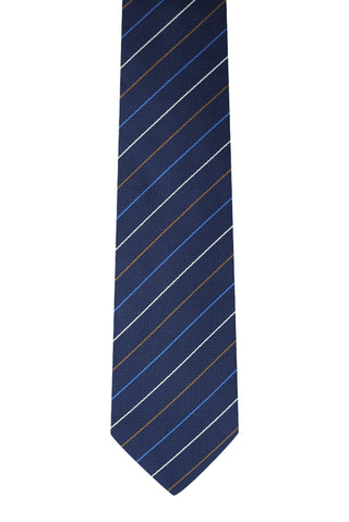  Koyu Lacivert Desenli Kravat