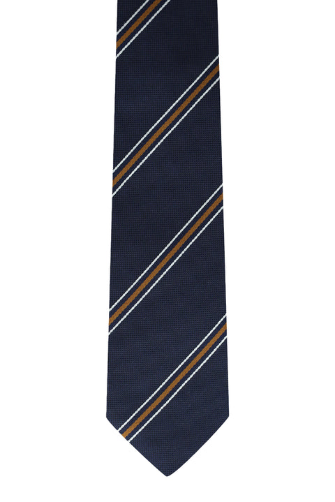 Koyu Lacivert Desenli Kravat