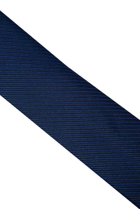 Koyu Lacivert Desenli Kravat