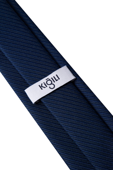 Koyu Lacivert Desenli Kravat