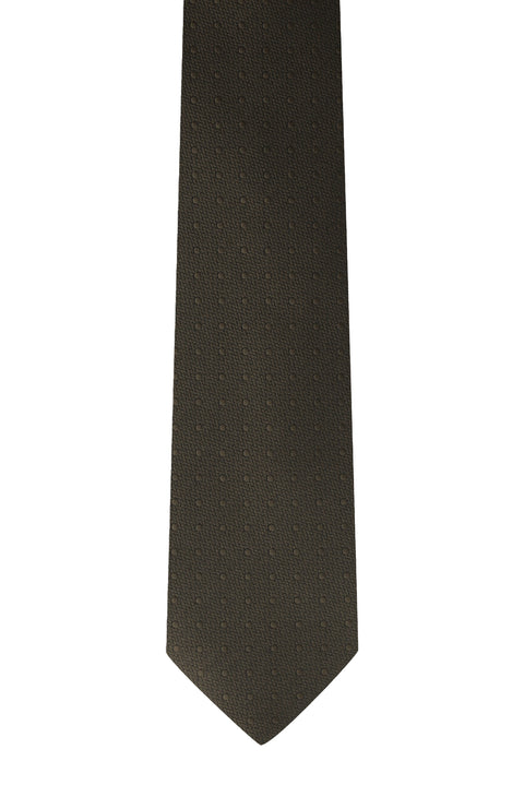 Koyu Kahve Desenli Kravat