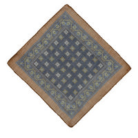 Koyu Lacivert Desenli Mendil