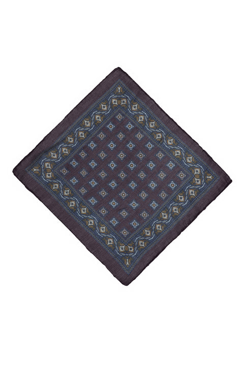 Koyu Bordo Desenli Mendil