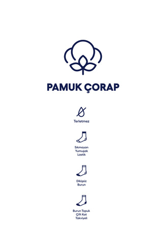  Koyu Antrasit 2'li Düz Pamuk Karışımlı Kısa Soket Çorap