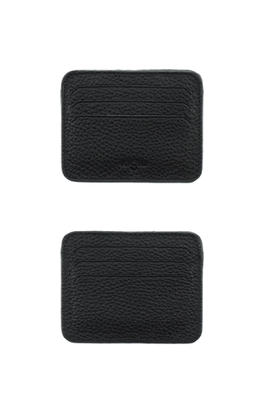 Siyah Desenli 3'lü Deri Kemer & Cüzdan & Kartlık Hediye Kutulu Set