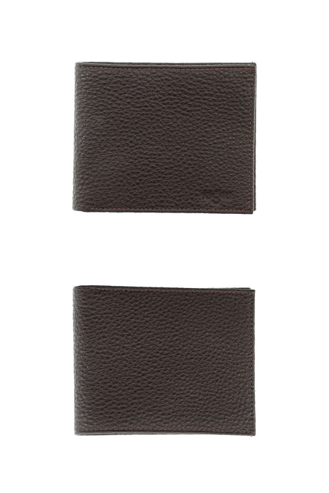 Orta Kahve Desenli 3'lü Deri Kemer & Cüzdan & Kartlık Hediye Kutulu Set