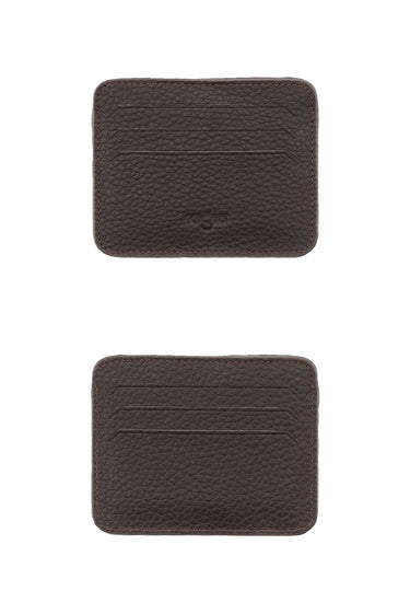 Orta Kahve Desenli 3'lü Deri Kemer & Cüzdan & Kartlık Hediye Kutulu Set