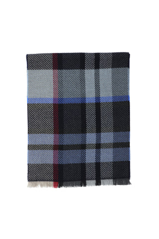  Mavi İtalyan Desenli Yün Atkı