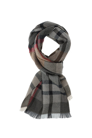  Orta Kahve İtalyan Desenli Yün Atkı