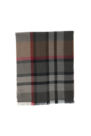  Orta Kahve İtalyan Desenli Yün Atkı