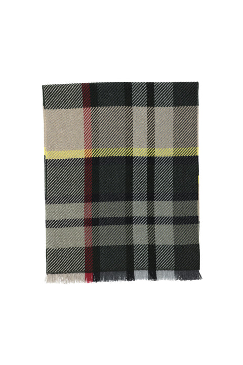 Sarı İtalyan Desenli Yün Atkı