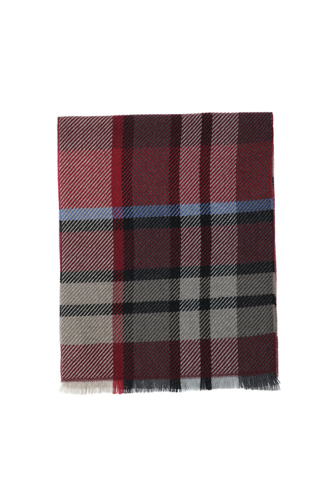 Açık Bordo İtalyan Desenli Yün Atkı