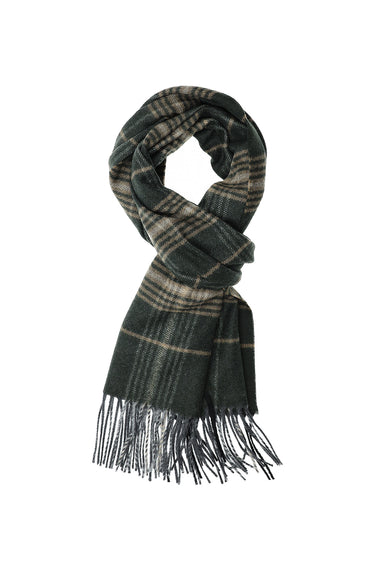  Orta Antrasit İtalyan Ekose Yün Atkı