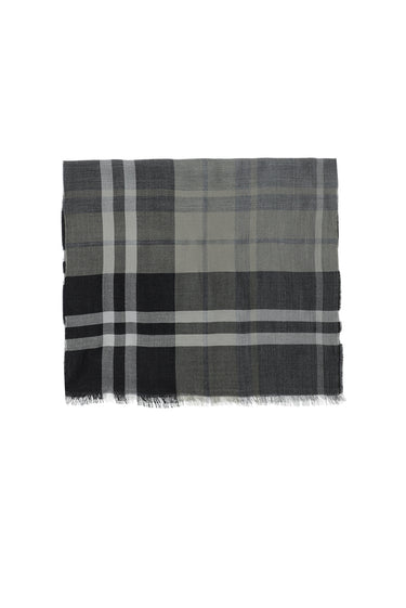  Orta Gri İtalyan Ekose Yün Atkı