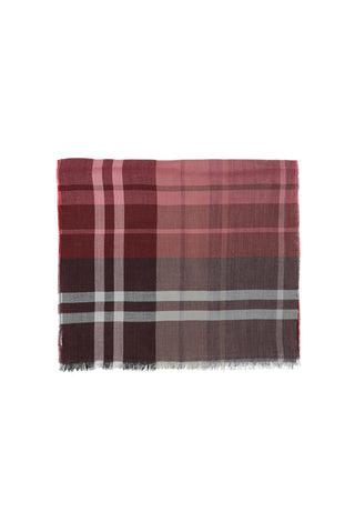  Açık Kırmızı İtalyan Ekose Yün Atkı