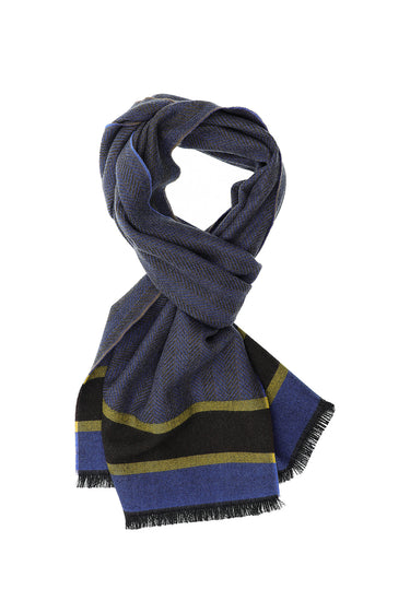  Orta Gri İtalyan Desenli Yün Atkı