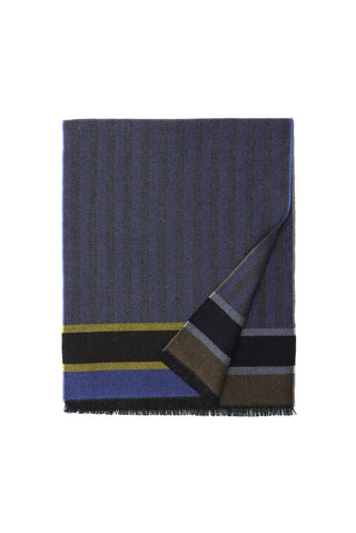  Orta Gri İtalyan Desenli Yün Atkı