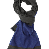 Açık Antrasit İtalyan Desenli Yün Atkı