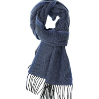 Koyu Mavi  İtalyan Düz Yün Atkı