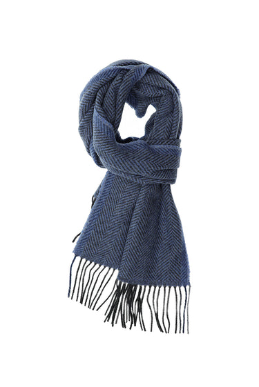 Koyu Mavi  İtalyan Düz Yün Atkı