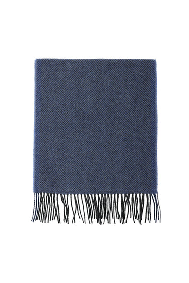 Koyu Mavi  İtalyan Düz Yün Atkı