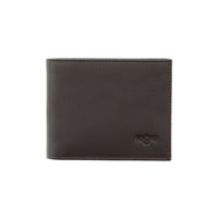 Koyu Kahve Düz Erkek Kartlık Bölmeli Deri Cüzdan