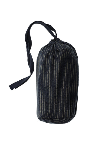  Orta Antrasit Slim Fit Dar Kesim Pamuklu Çizgili Örme Çantalı Flanel Pijama - Eşofman Altı