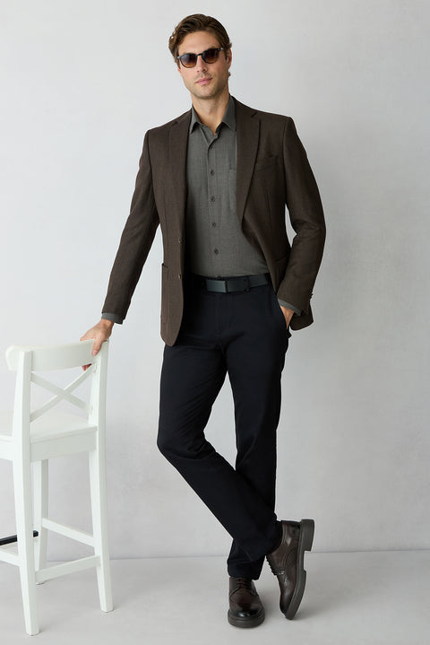 Dark Navy Relaxed Fit Cotton Sweatpants