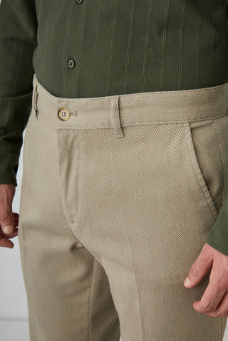  Orta Bej Regular Fit Pamuklu Spor Pantolon