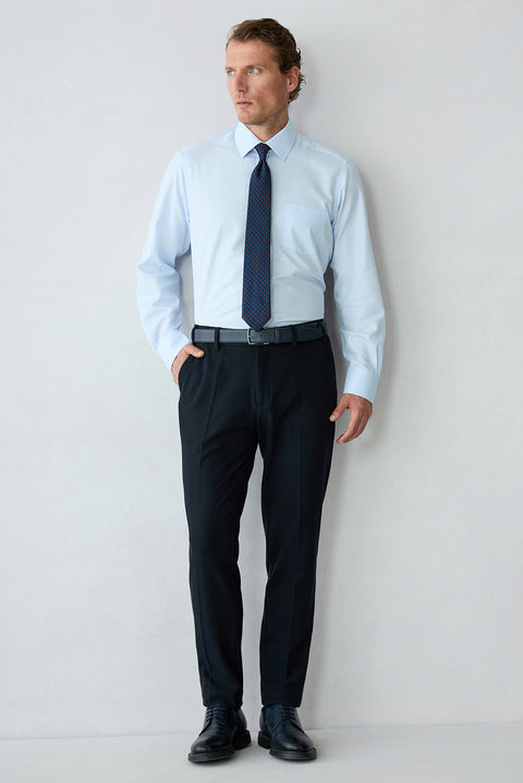 Dark Navy Slim Fit Elastic Waist Sports Trousers