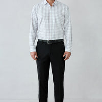 Black Slim Straight Fit Wool Blend Sport Pants